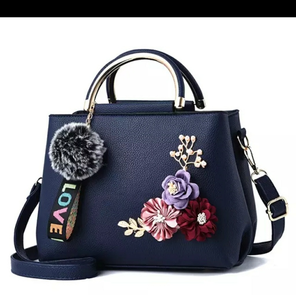 Navy blue handbag